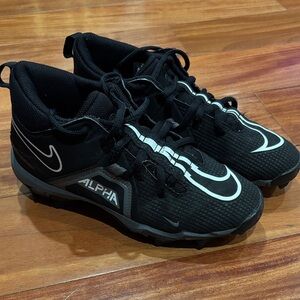 Nike Black and Gray Alpha Football Cleats size 4Y